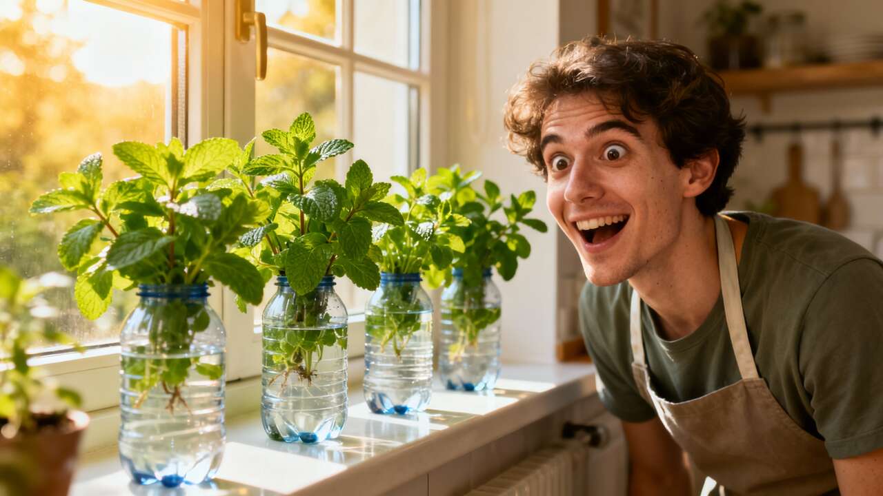 Grow Fresh Mint at Home in Plastic Bottles with Water: A Simple and Cost-Effective Guide